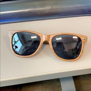 Fake wooden sunglasses